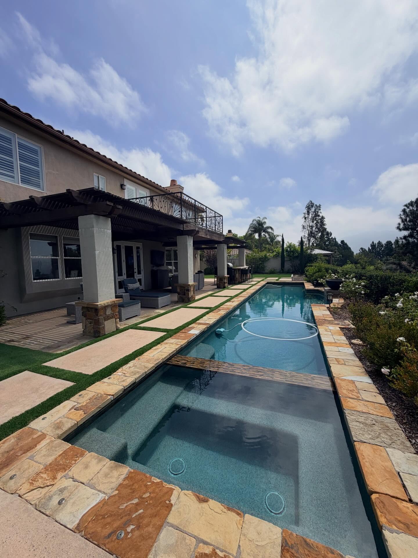 Custom Paved Pool Deck Design & Installation, Chino Hills, CA